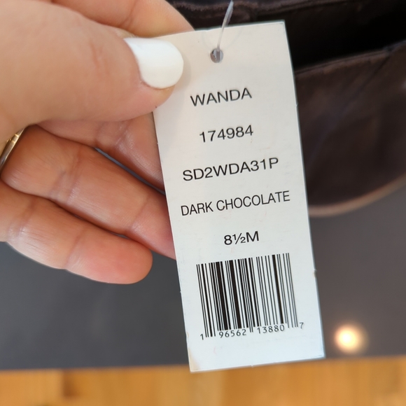 NEW Splendid leather Anthropologie chocolate brown Wynn wedge boots booties 8.5 - Picture 5 of 5